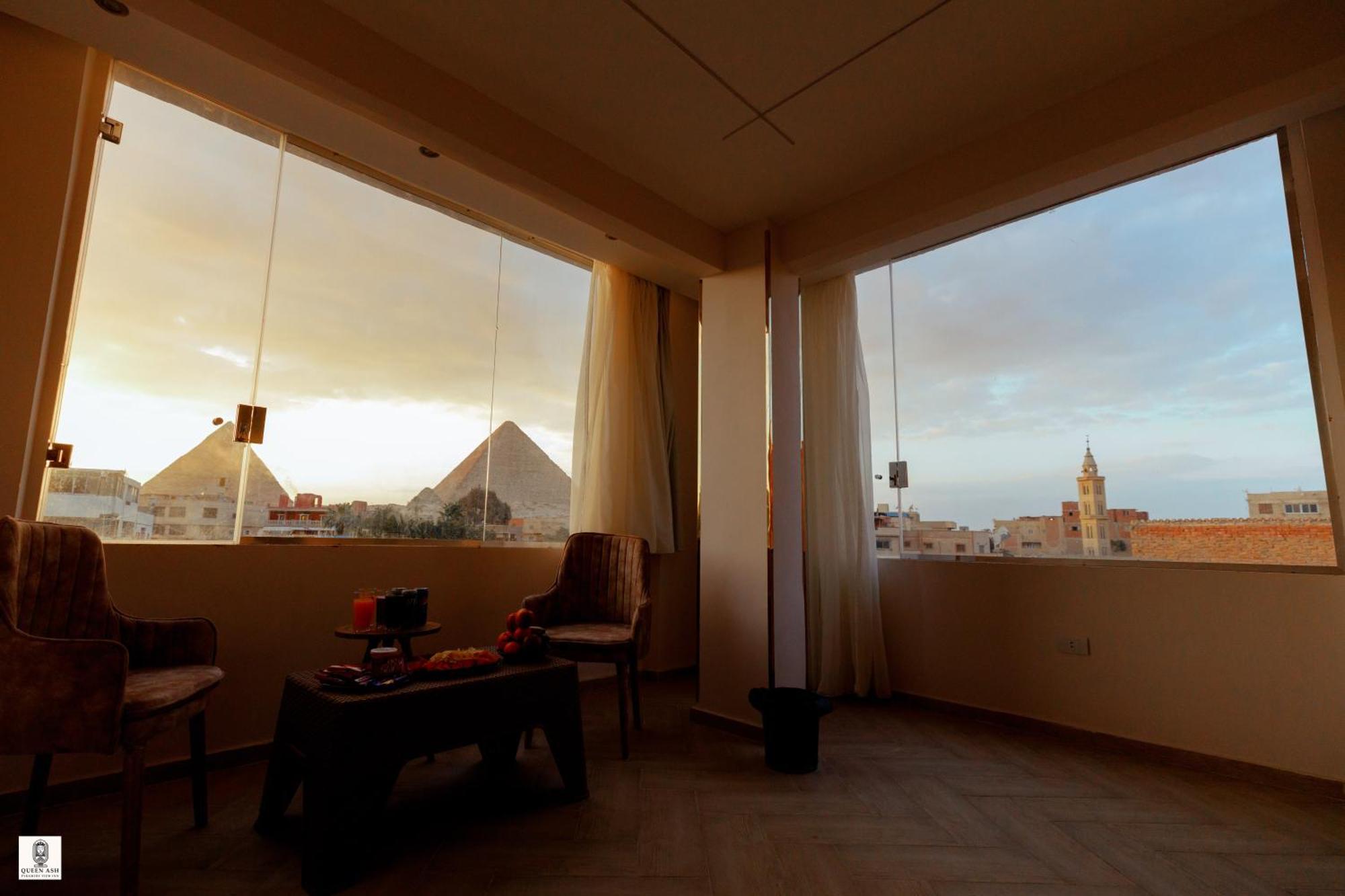 Queen Ash Pyramid View Inn Kafret el-Gabal Exterior foto